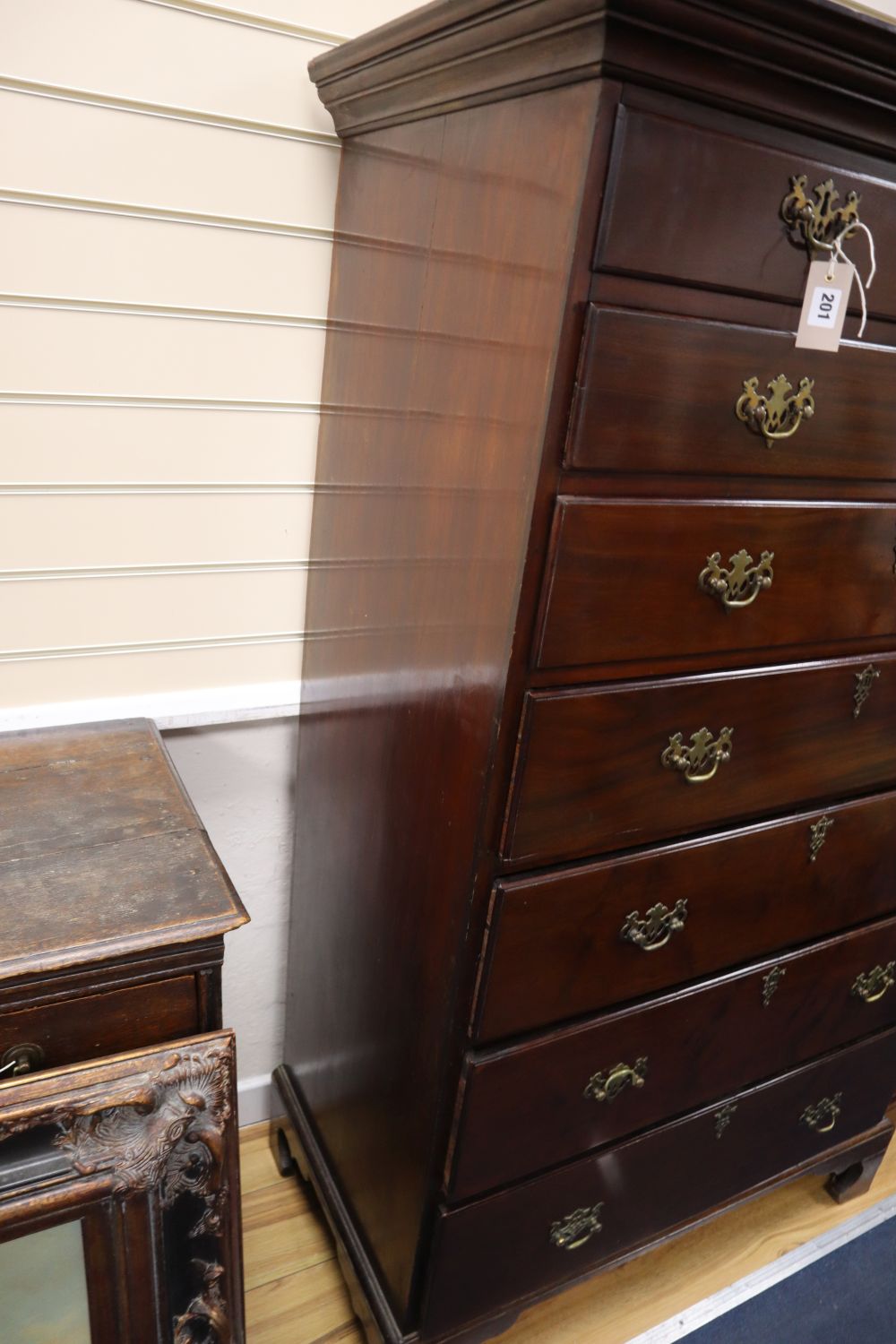 A George III mahogany Irish tallboy, width 102cm, depth 52cm, height 162cm